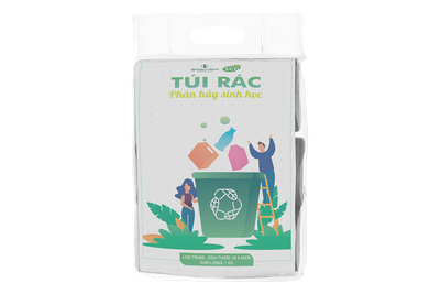 Túi rác THSH GREEN ECO 55x65cm (màu đen) (3 cuộn/1kg)