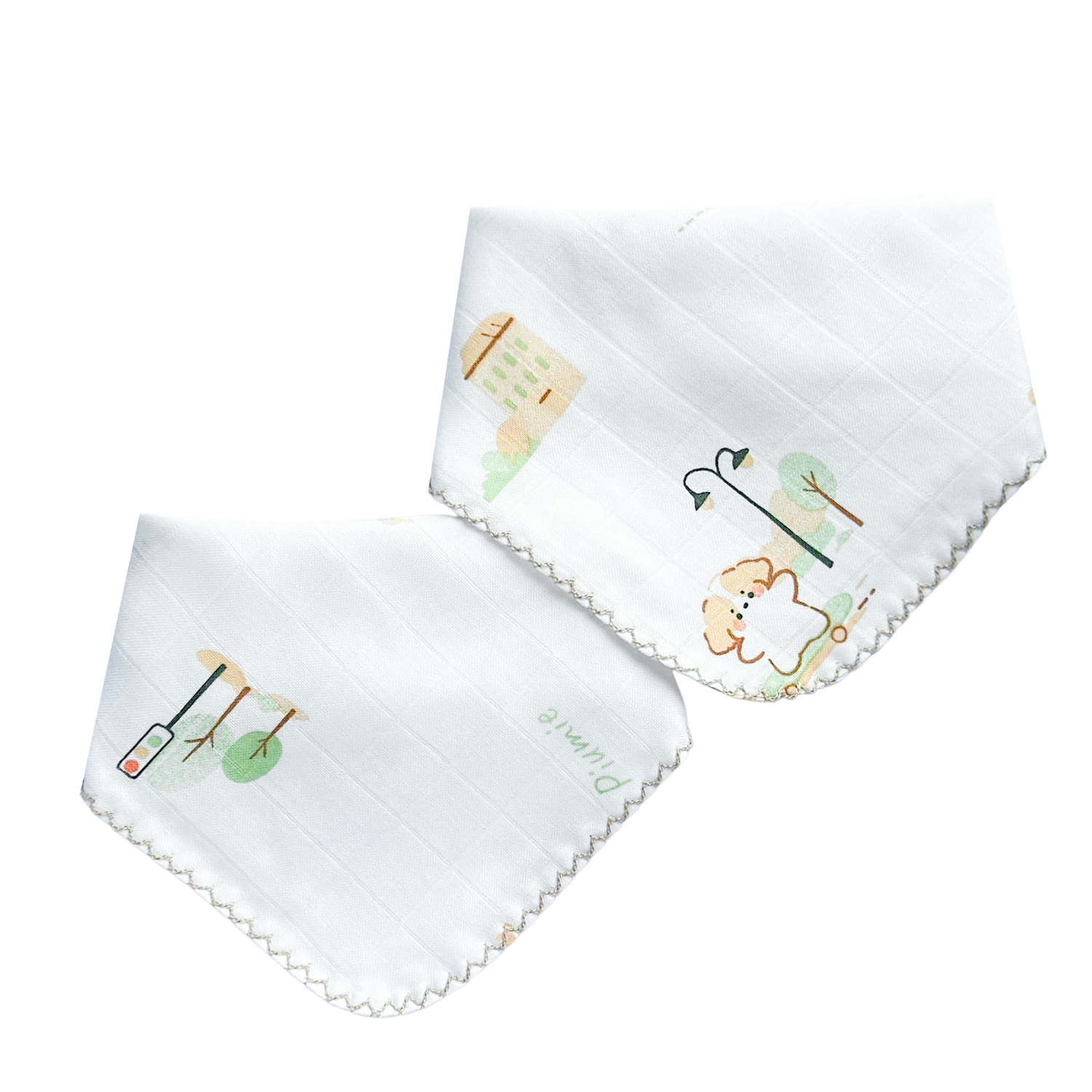 Yếm tam giác sợi tre Piu Bamboo