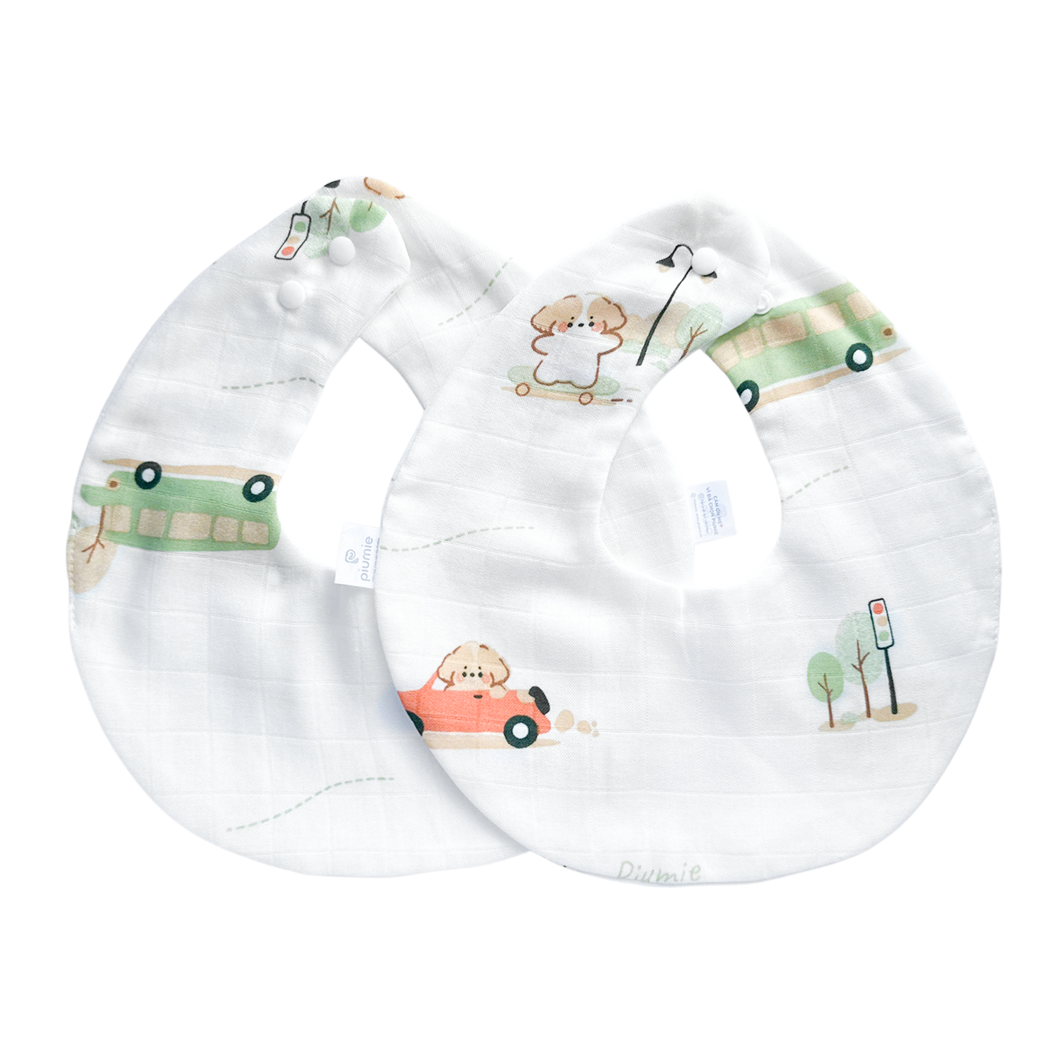 Yếm tròn sợi tre Piu Bamboo