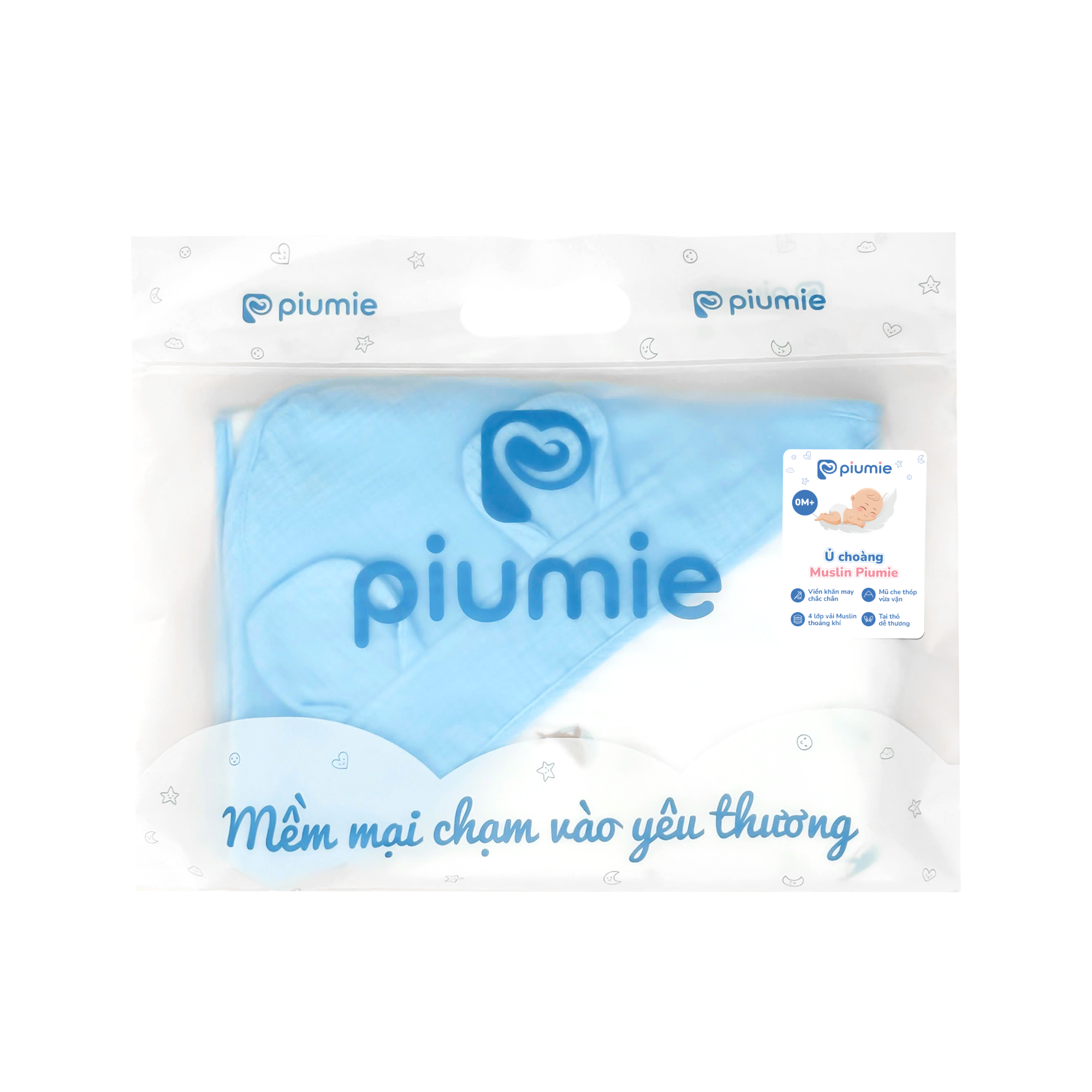 Ủ choàng mây bay Muslin